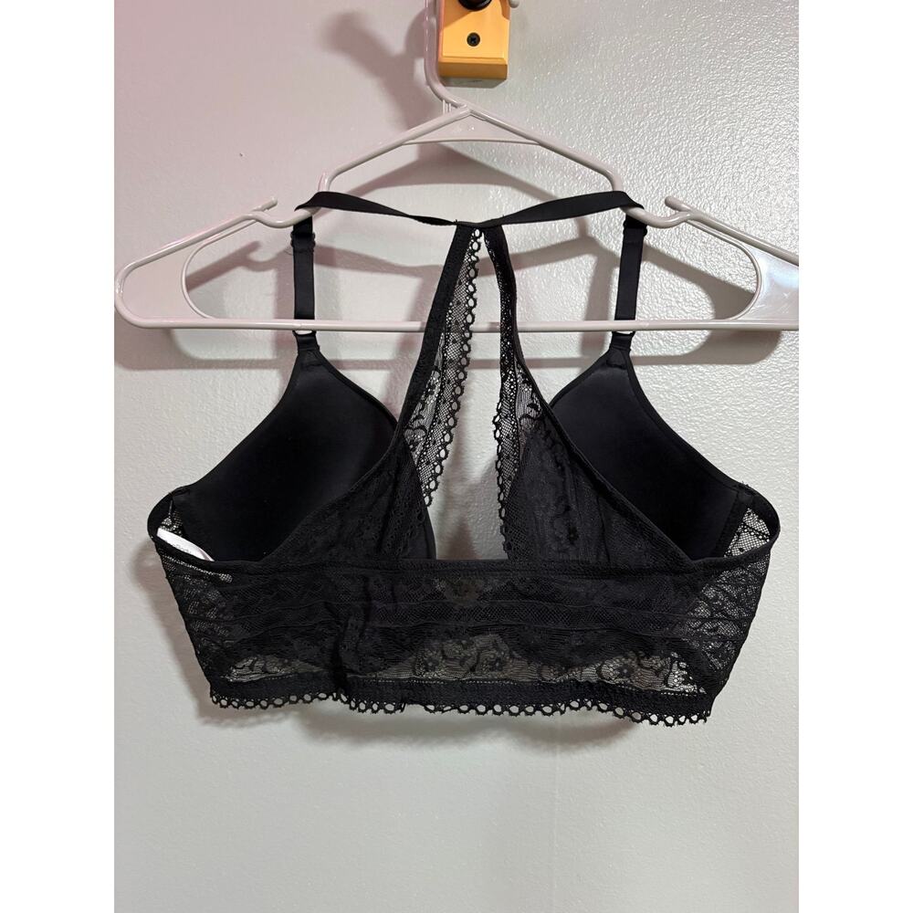 NWT GAP Body Black Lace Racerback T-Shirt Bra Size 36C - Picture 2 of 4